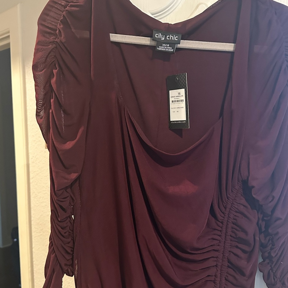 City Chic Rouched Dress - Picture 3 of 5